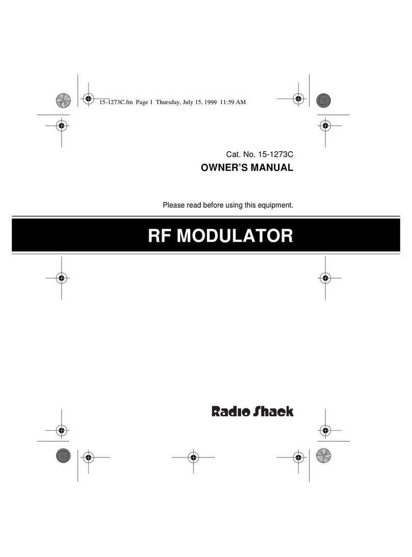 Radio Shack Video RF Modulator owner's manual
