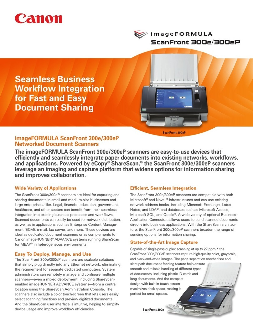 Canon ScanFront 300e Specifications