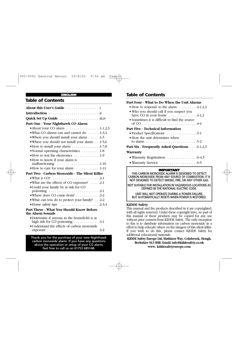Kidde Nighthawk 900-0081 user guide