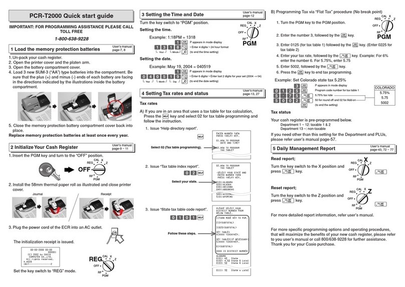 Casio PCR-T2000 User manual