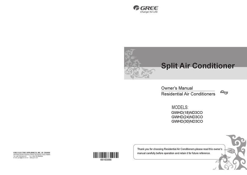 Gree WHD(18)ND3CO User manual