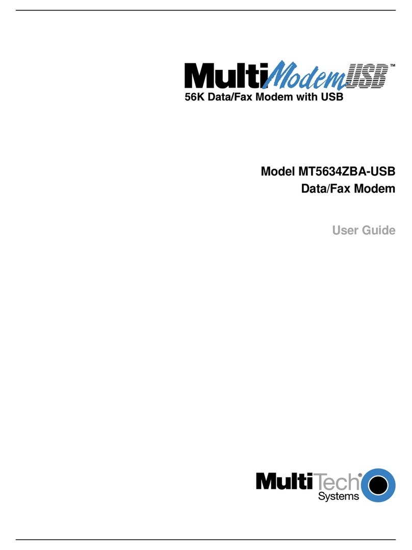 Multitech MultiModem ZBA USB MT5634ZBA-USB User manual