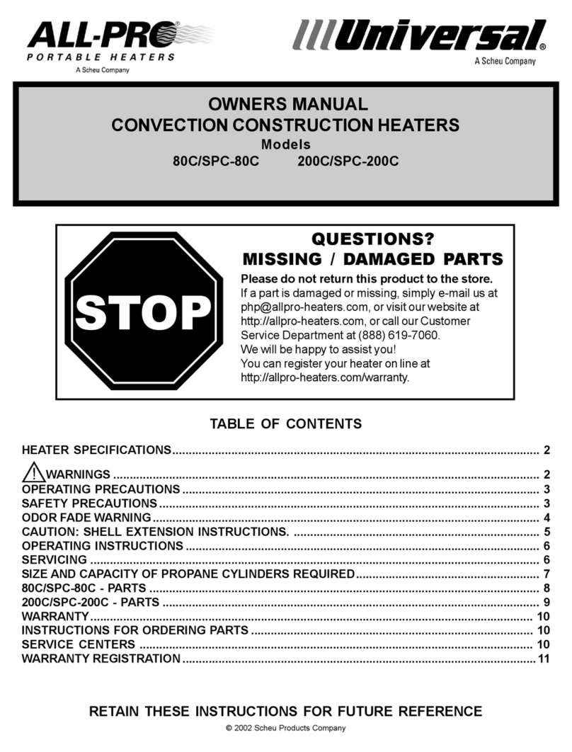 Scheu Products Company 80C/SPC-80C owner's manual