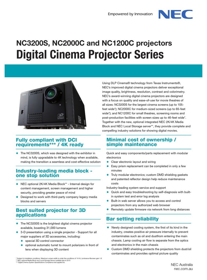 NEC DLP Cinema NC3200S User manual