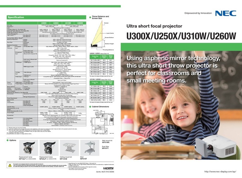 NEC U300X Series User manual