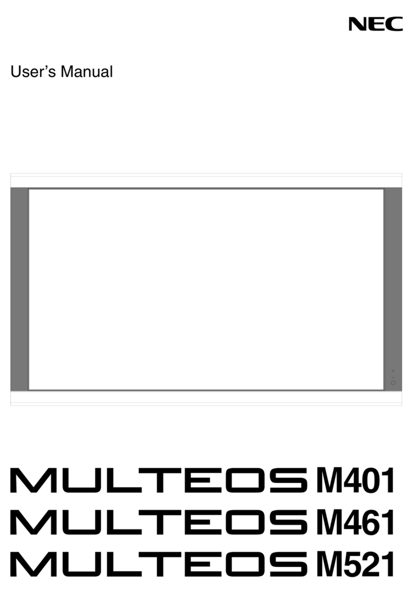 NEC MULTEOS M401 User manual NEC MULTEOS M401 User manual