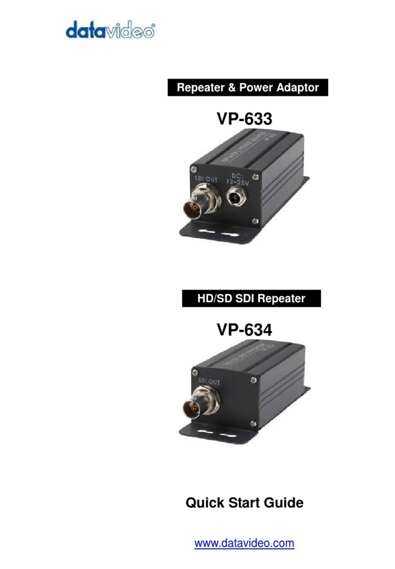 Data Video VP-633 quick start guide