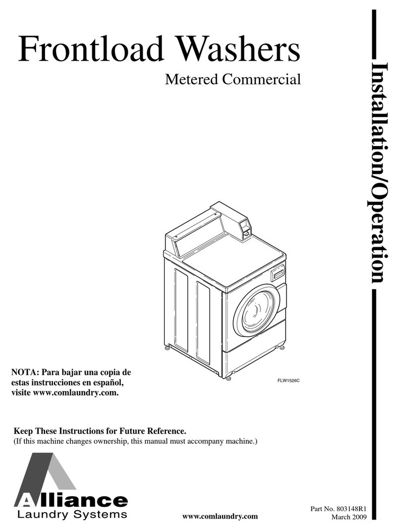 Alliance Laundry Systems FLW1526C Installation & operation guide
