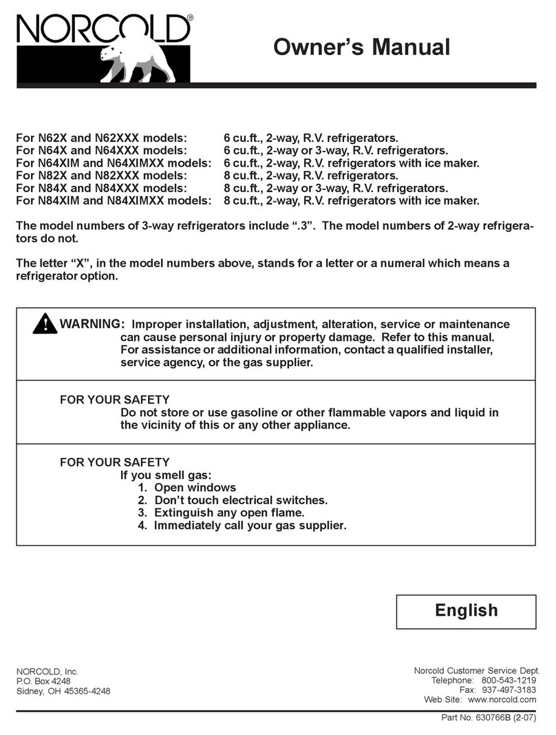 Norcold N62X User manual