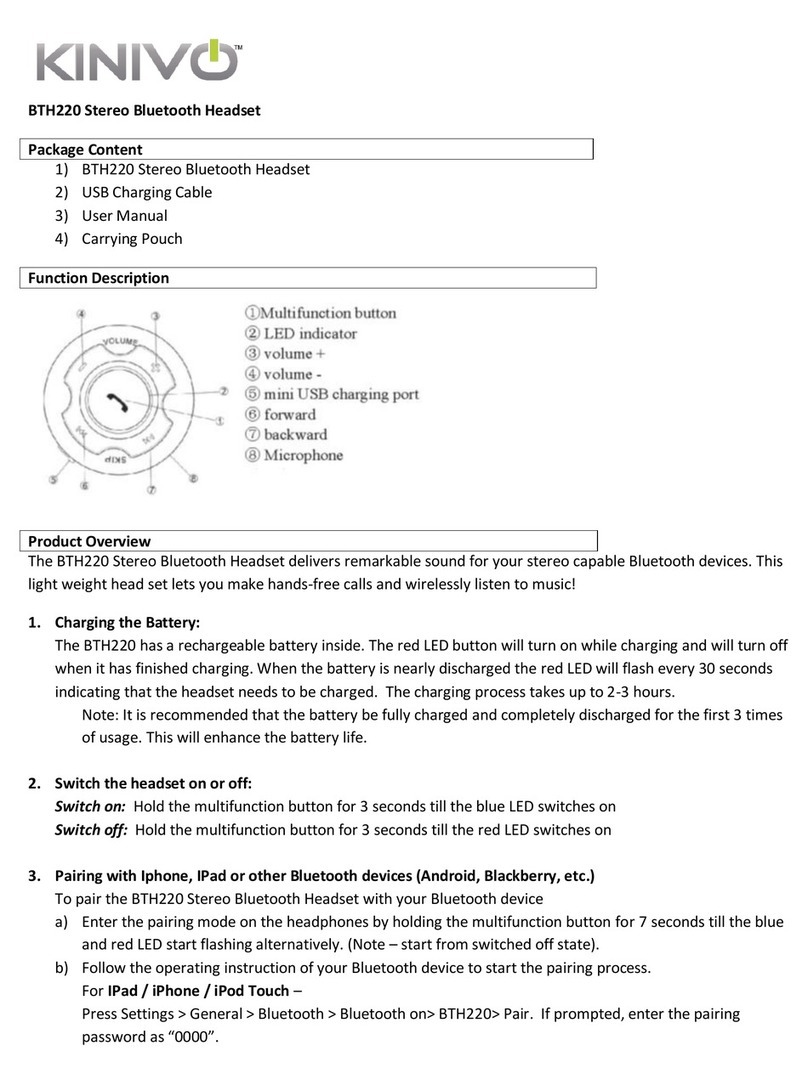Kinivo BTH220 user manual