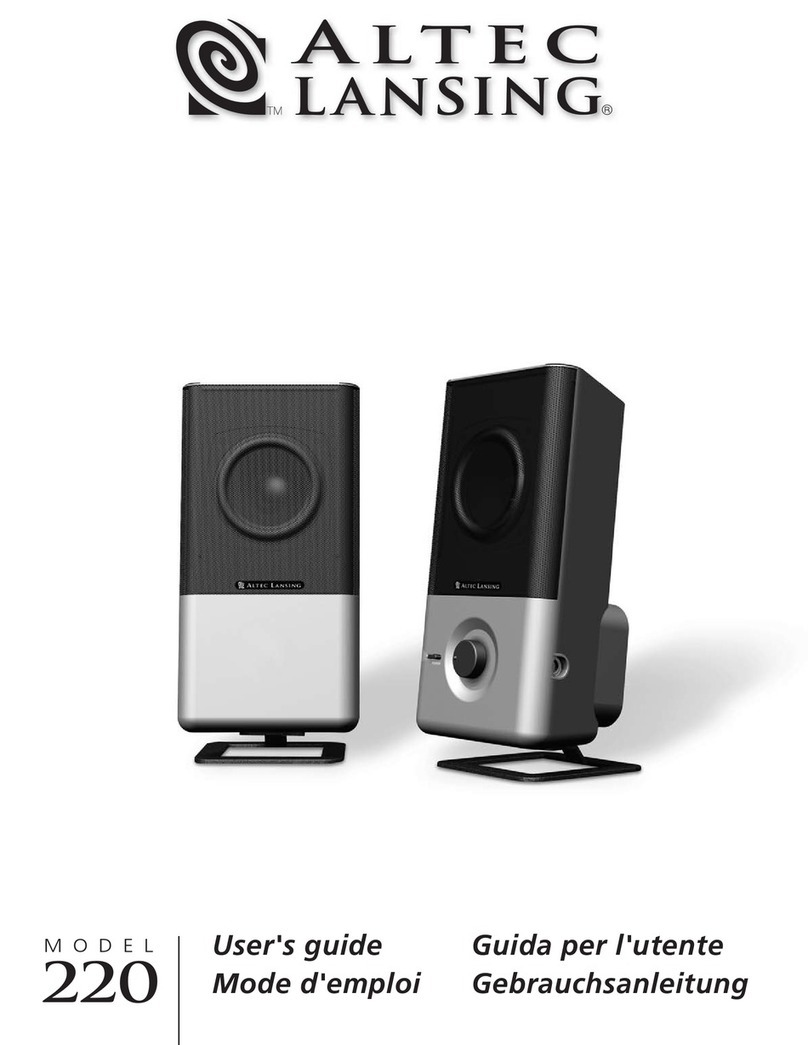 Altec Lansing 220 User manual