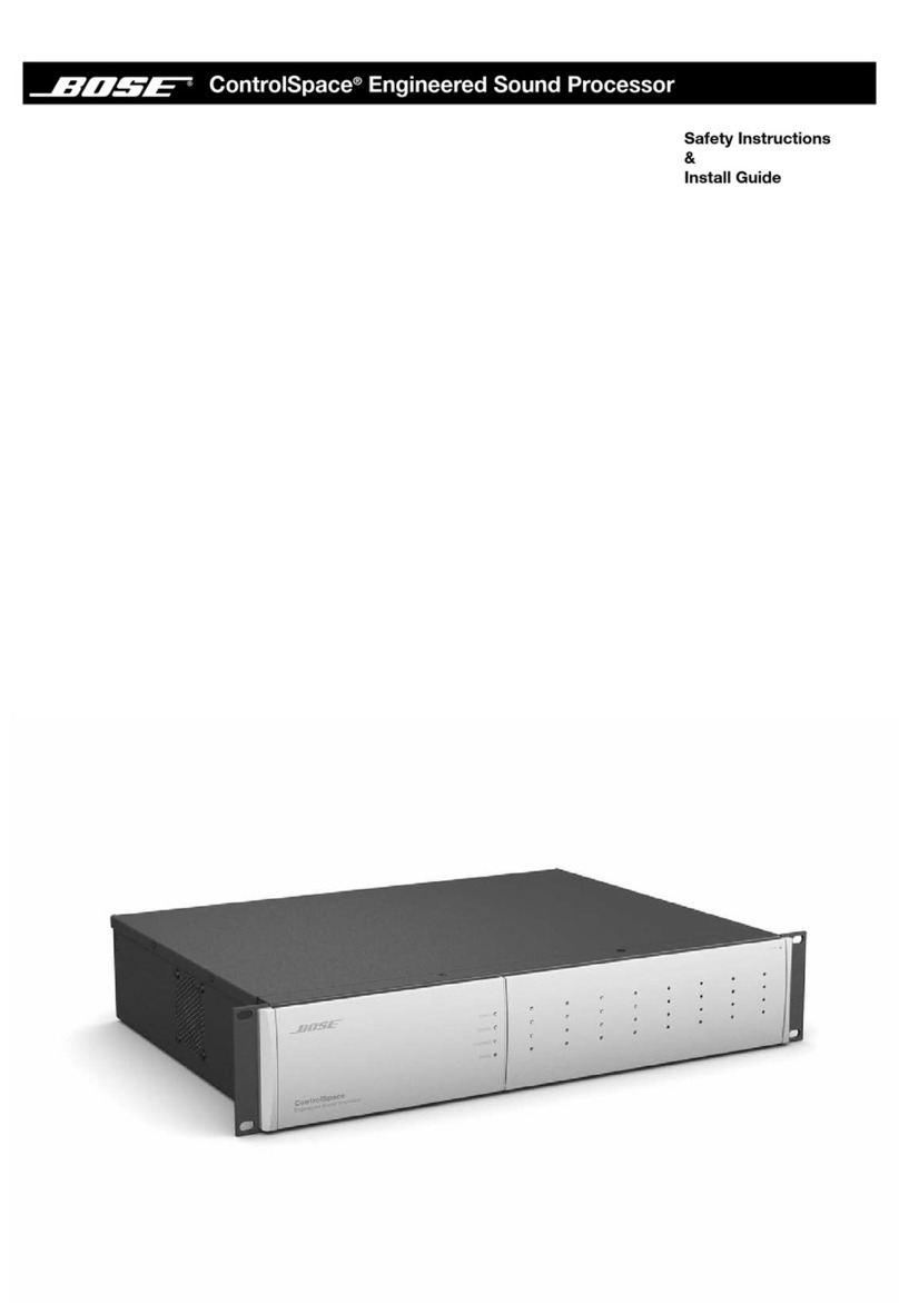 Bose ControlSpace Safety instructions & install guide