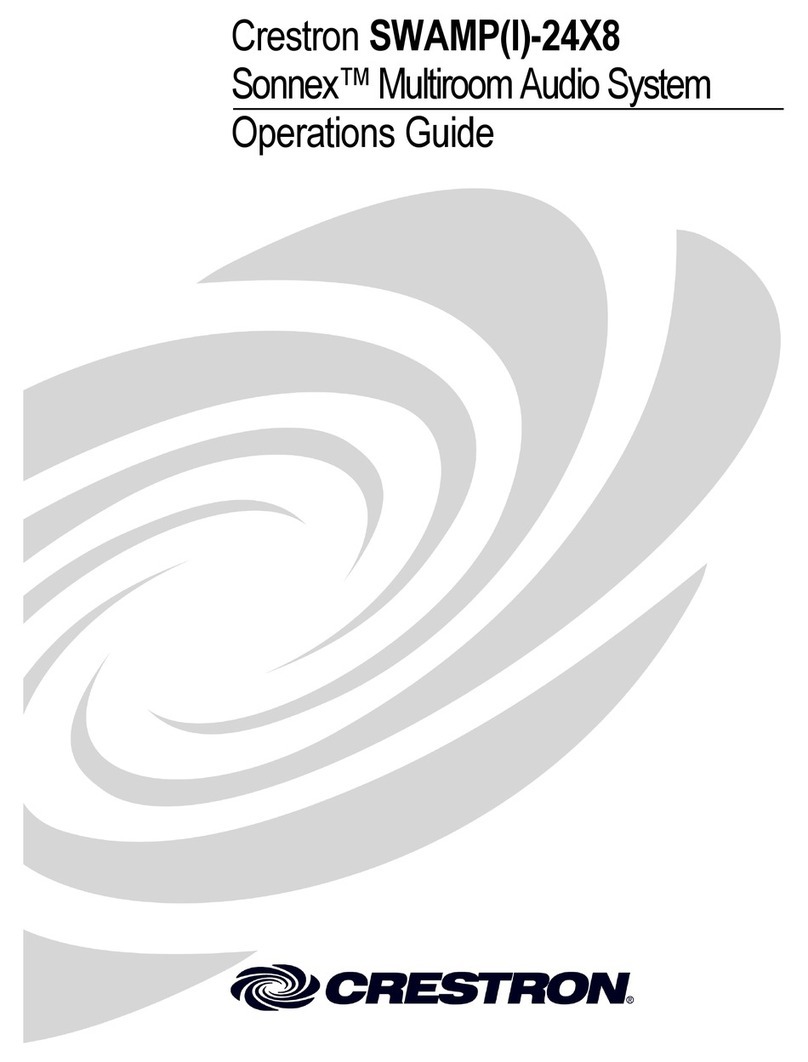 Crestron Sonnex SWAMP(I)-24X8 Operation guide