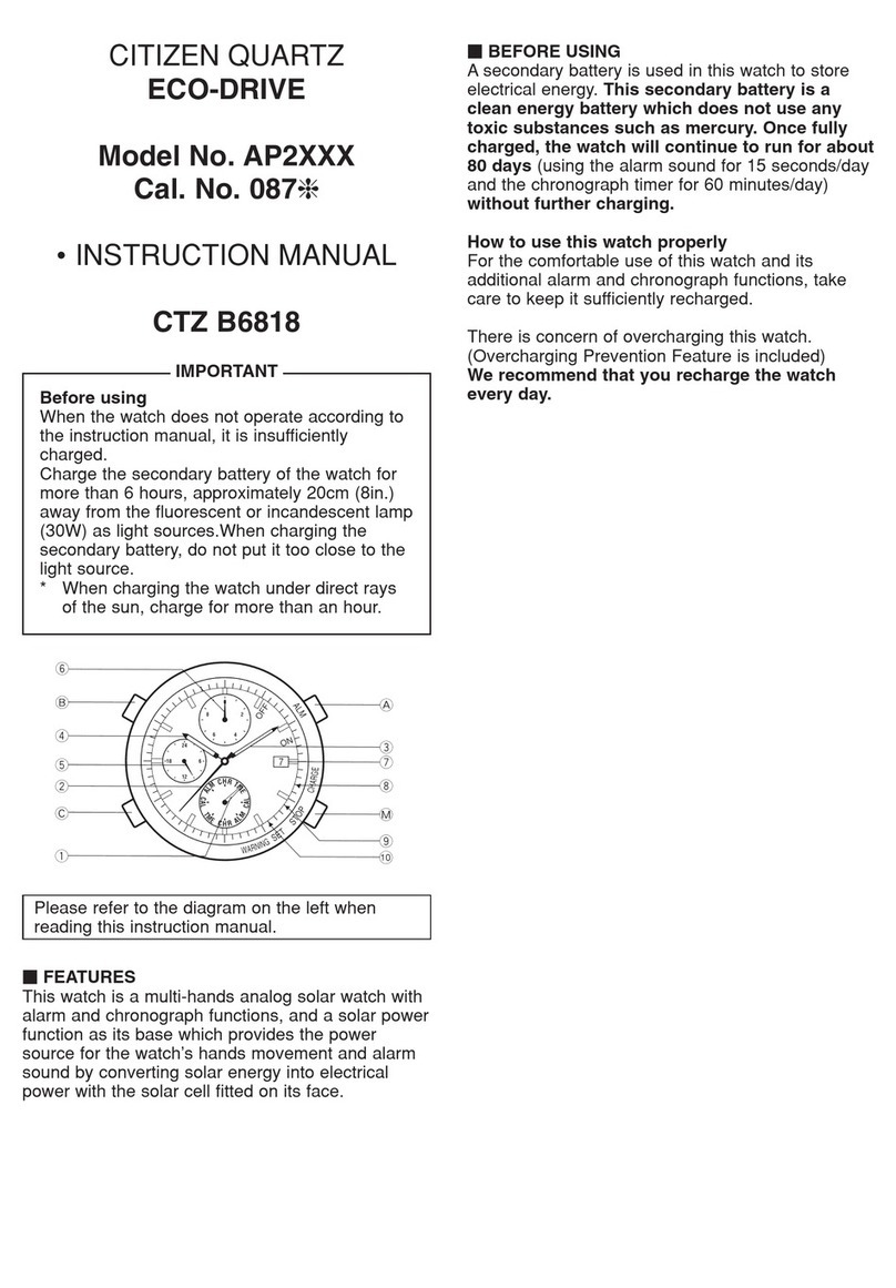 Citizen Eco-Drive CTZ B6818 instruction manual