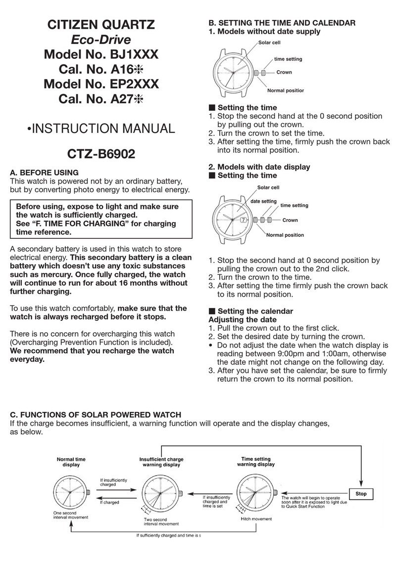 Citizen QUARTZ Eco-Drive CTZ-B6902 instruction manual