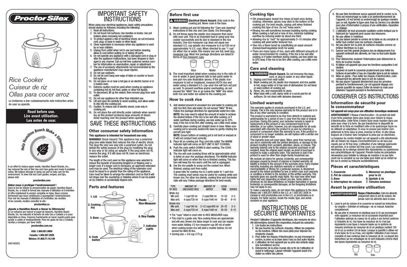 Proctor-Silex 37534 User manual