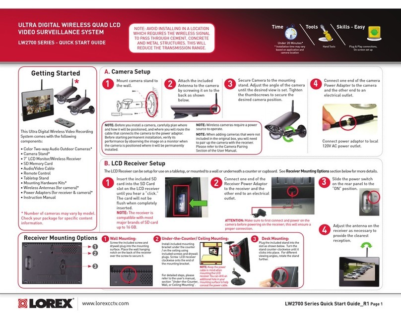 Lorex LW2700 SERIES quick start guide