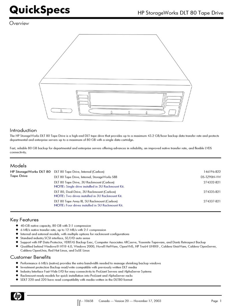 HP StorageWorks DLT 80 User instructions
