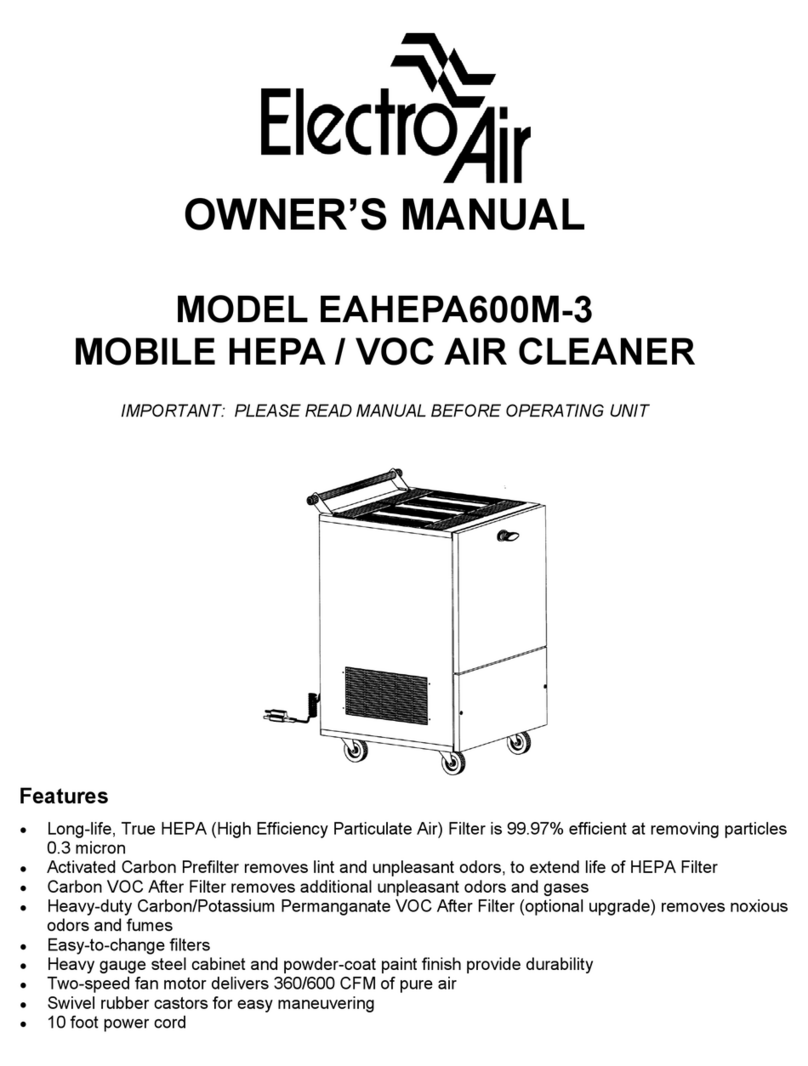 Electro-Air EAHEPA600M-3 owner's manual