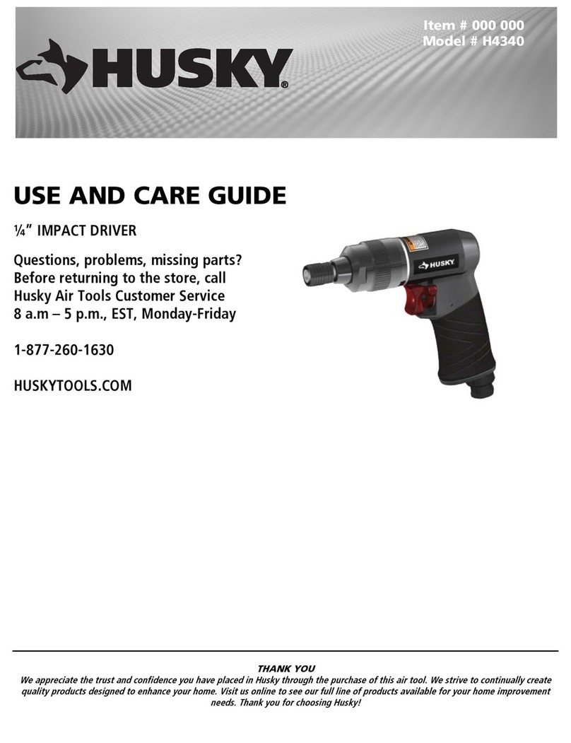 Husky IMPACT DRIVER Use and care guide