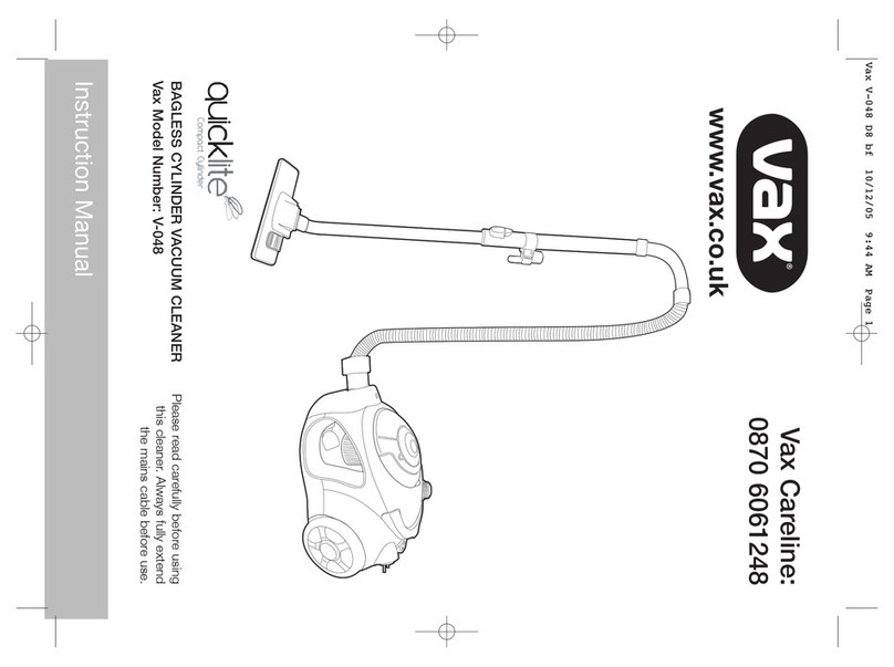 Vax V-048 User manual