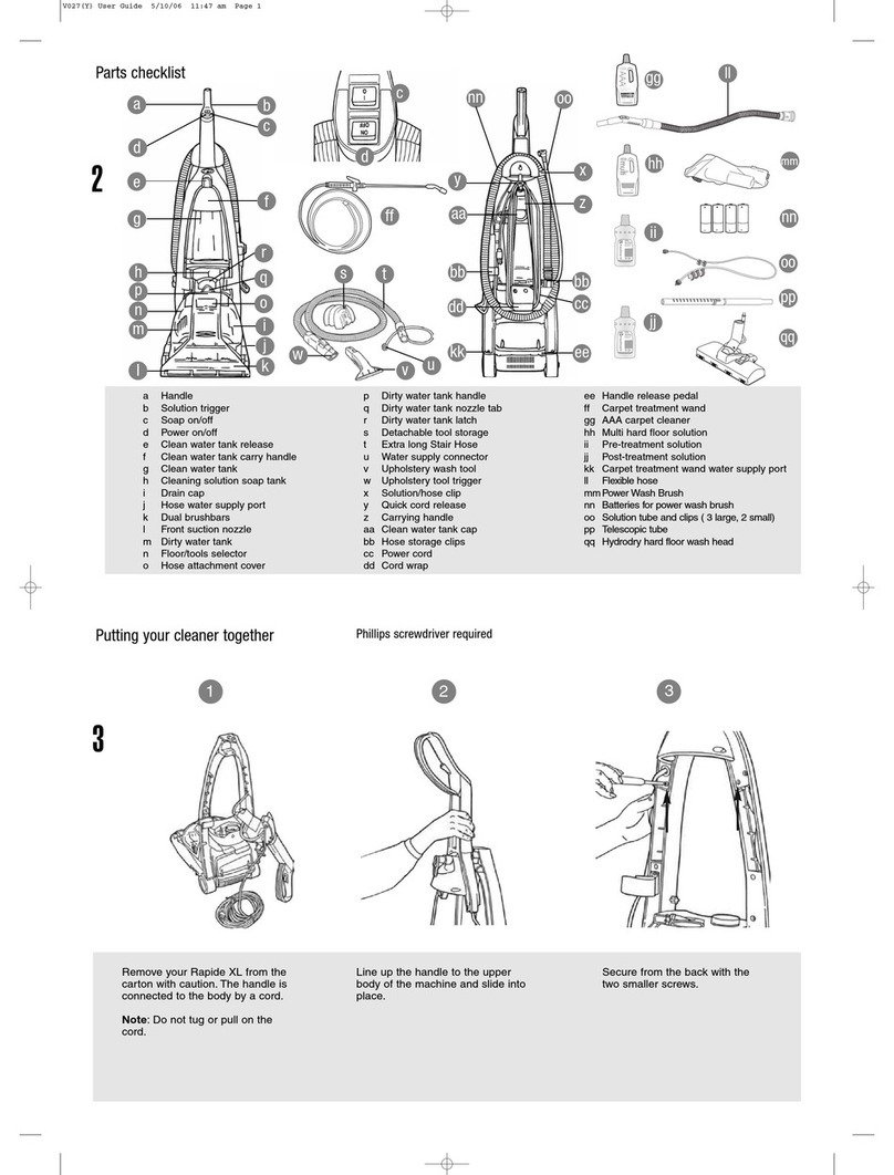 Vax V027 User manual