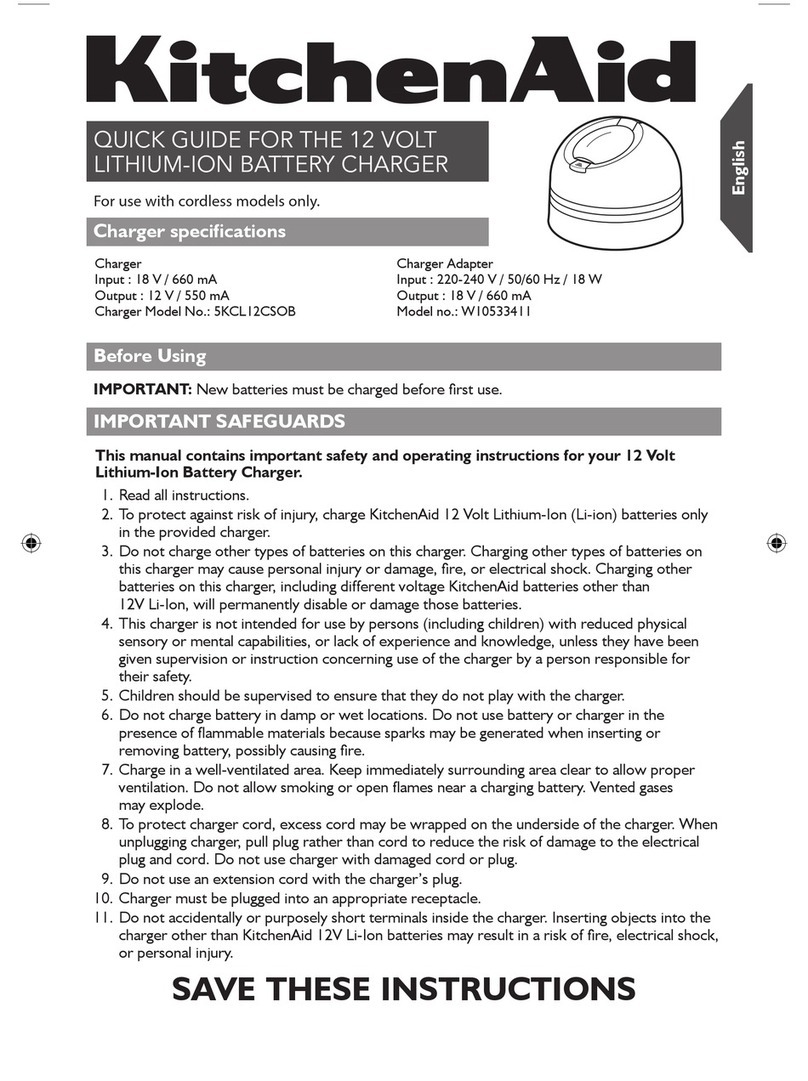 KitchenAid 5KCL12CSOB quick guide