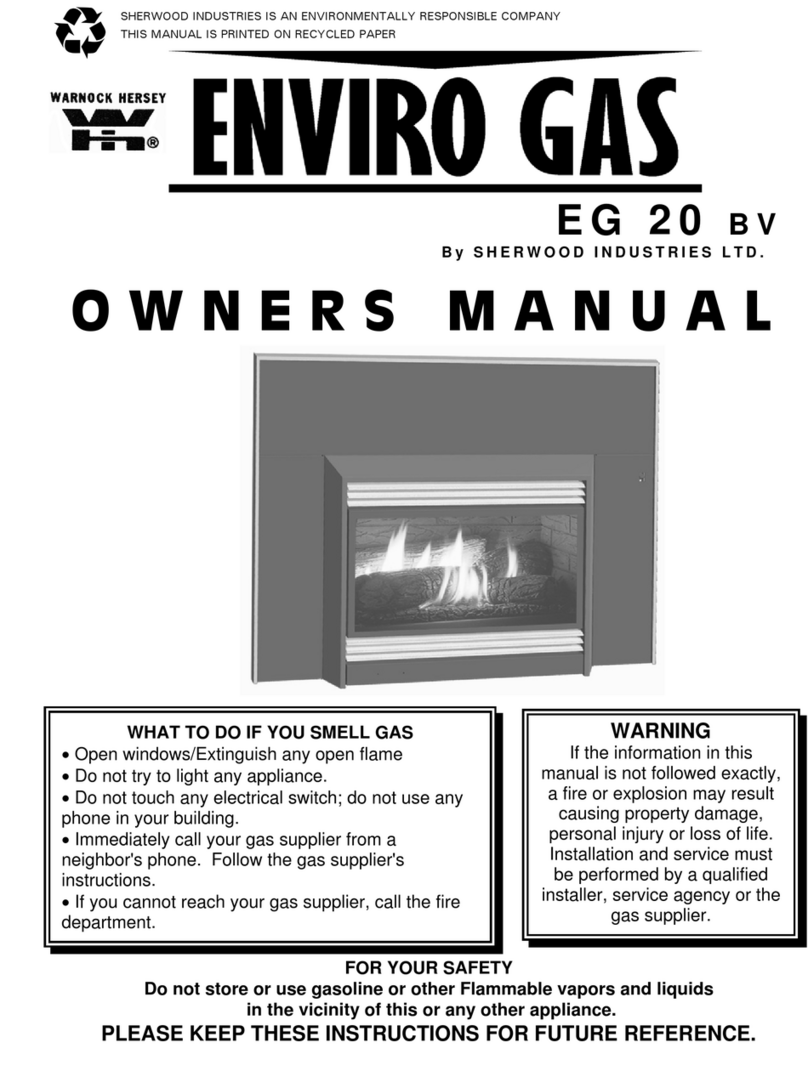 Sherwood ENVIROGAS EG 20 owner's manual