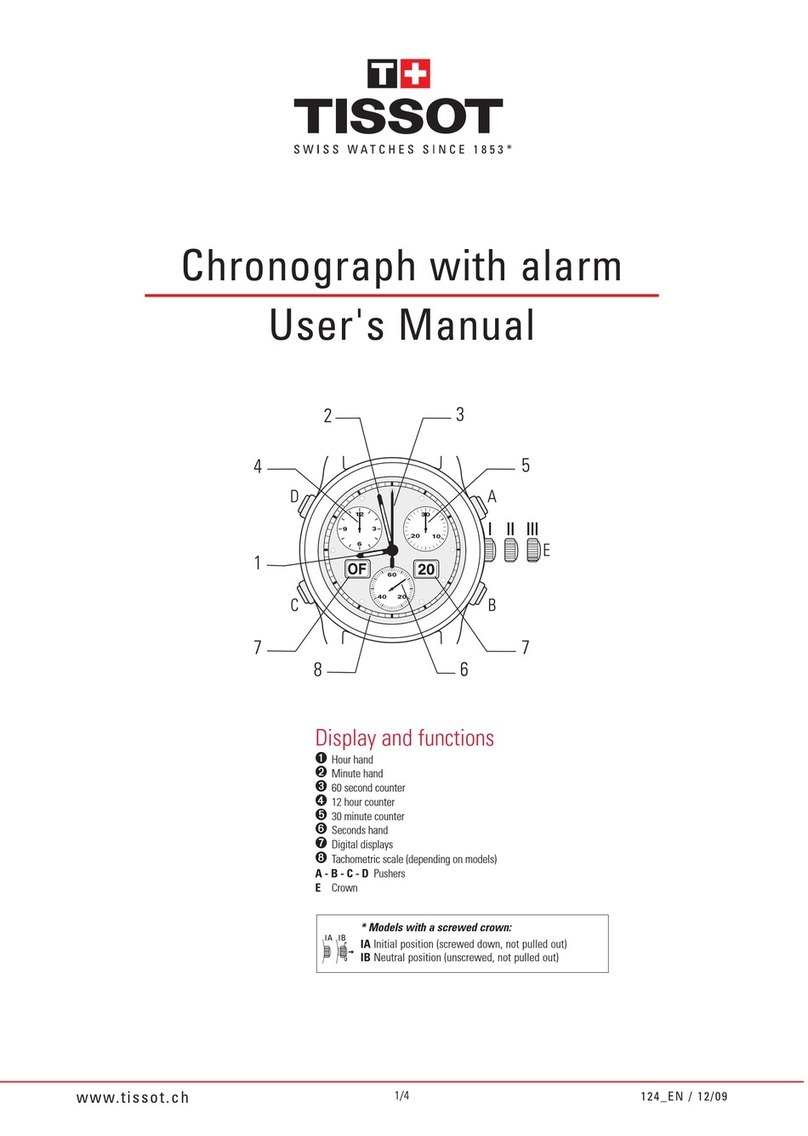 Tissot Chronograph User manual