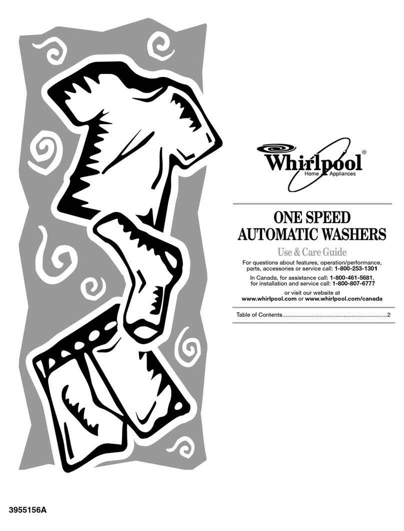 Whirlpool ONE SPEED AUTOMATIC WASHERS Use & care guide Whirlpool ONE SPEED AUTOMATIC WASHERS Use & care guide