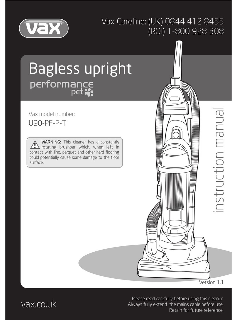 Vax U90-PF-P-T User manual