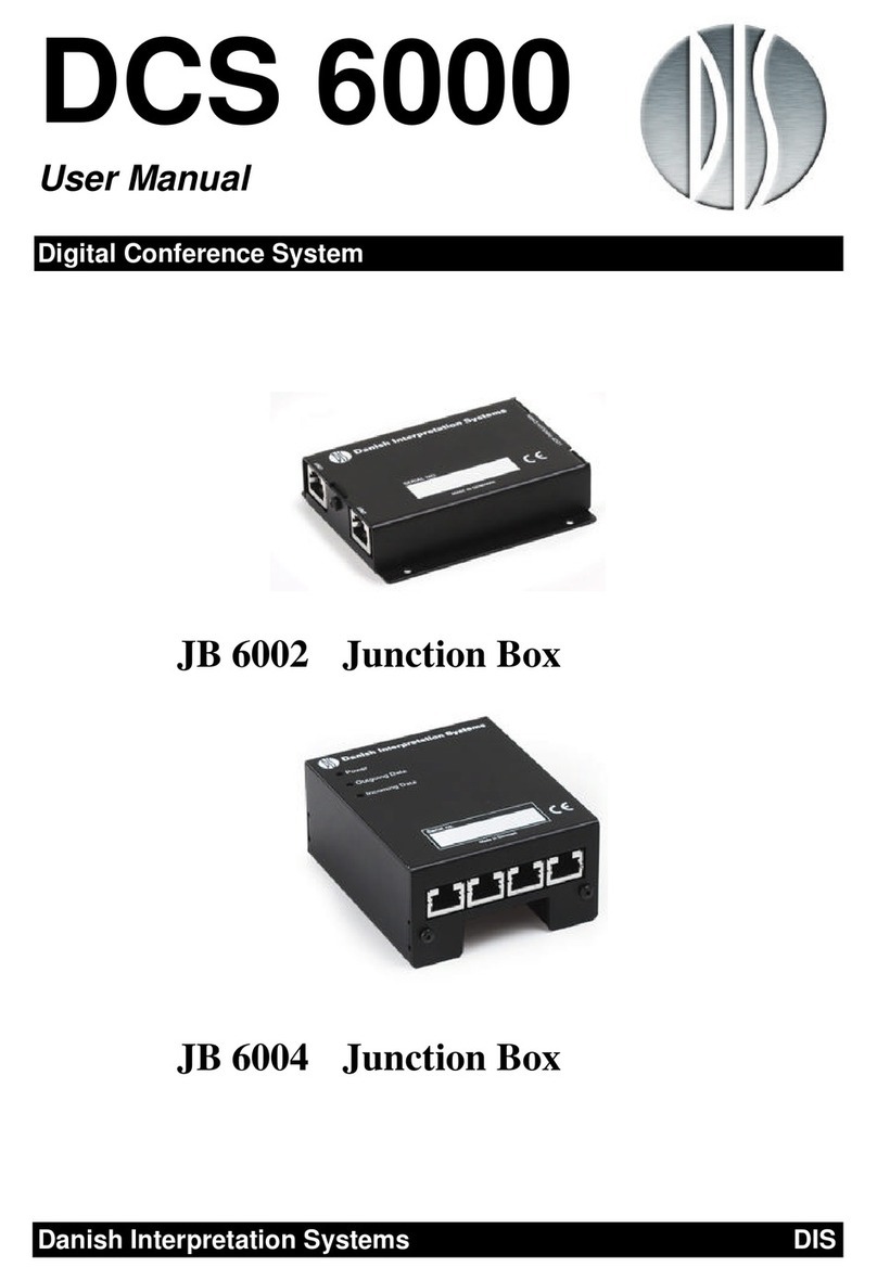 Danish Interpretation Systems DCS 6000 User manual Danish Interpretation Systems DCS 6000 User manual