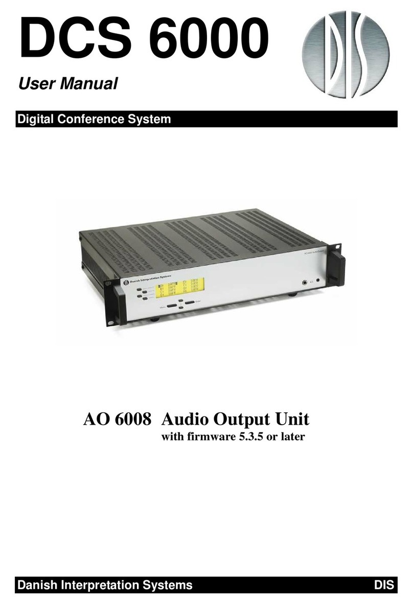 Danish Interpretation Systems DCS 600 user manual