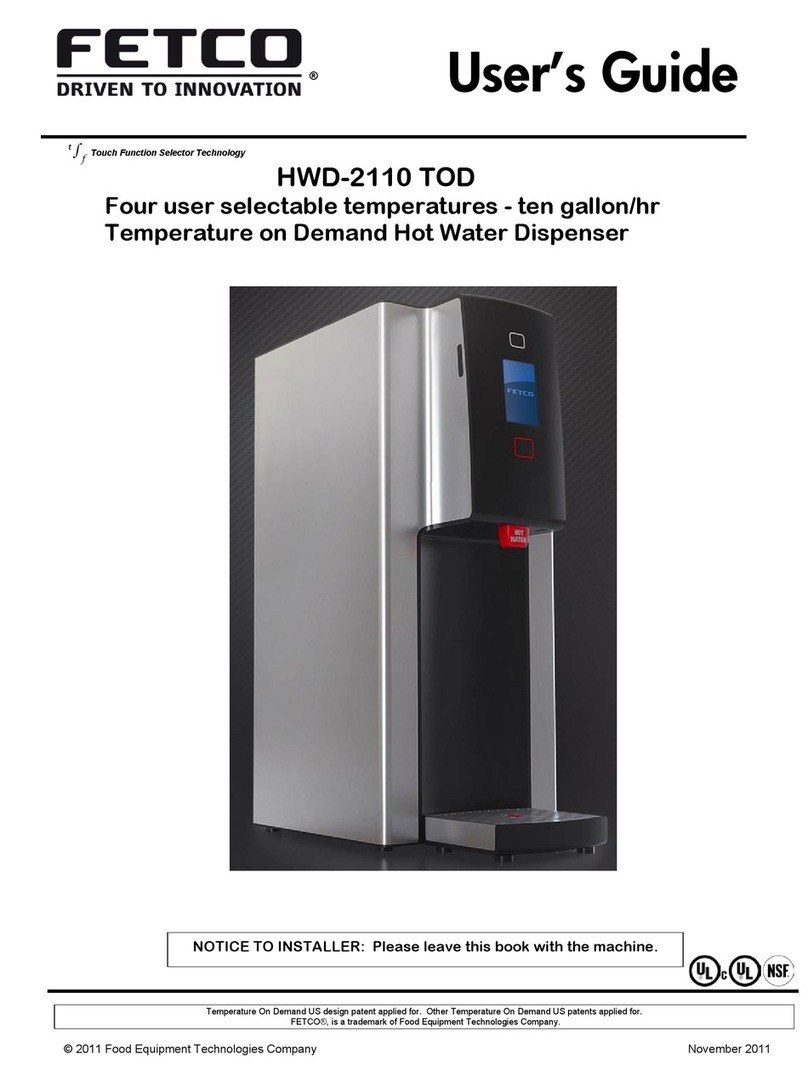 Fetco HWD-2110 TOD user guide