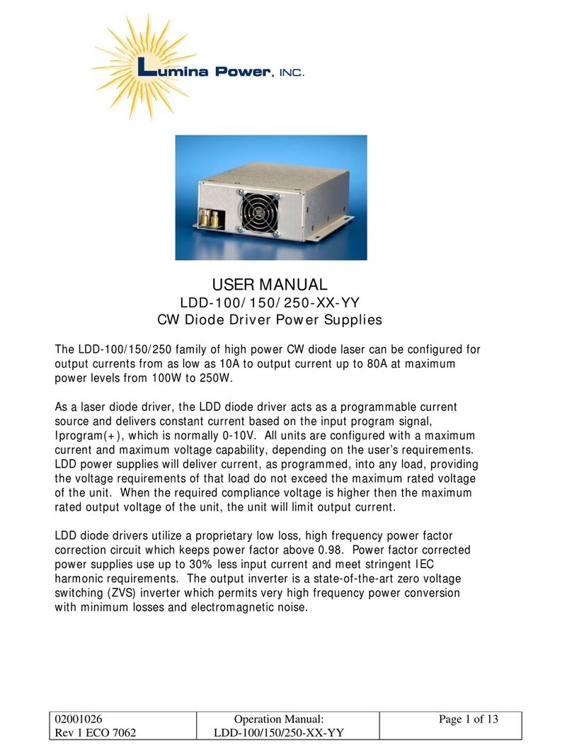Lumina Power LDD-100 User manual