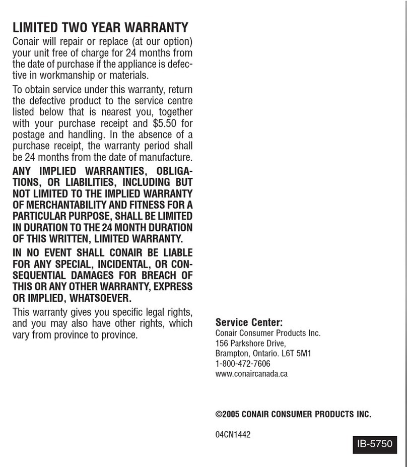 Conair Satin Finish CS26HCSC User guide