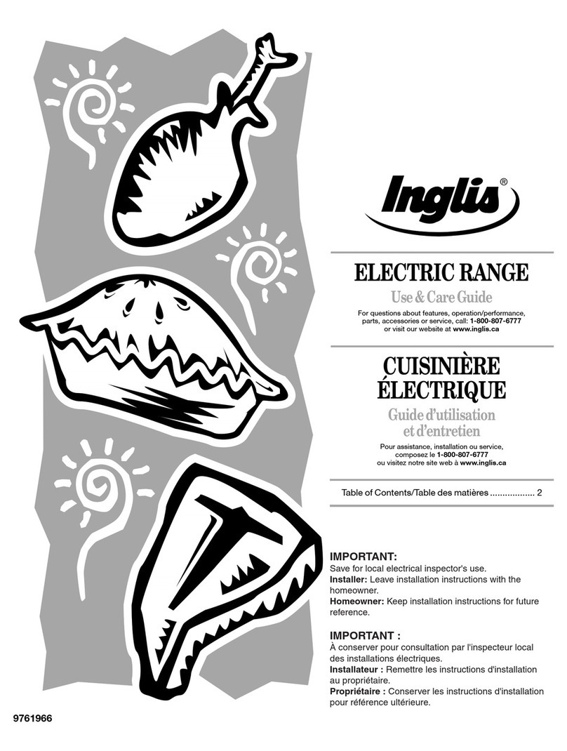Inglis ELECTRIC RANGE User manual
