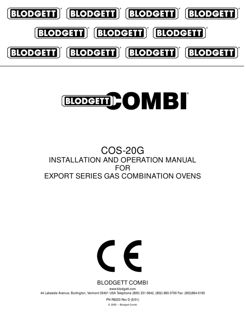 Blodgett COMBI COS-20G User manual