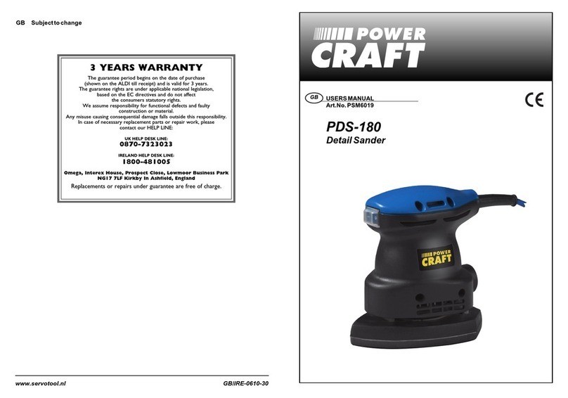 Powercraft PDS-180 user manual Powercraft PDS-180 user manual