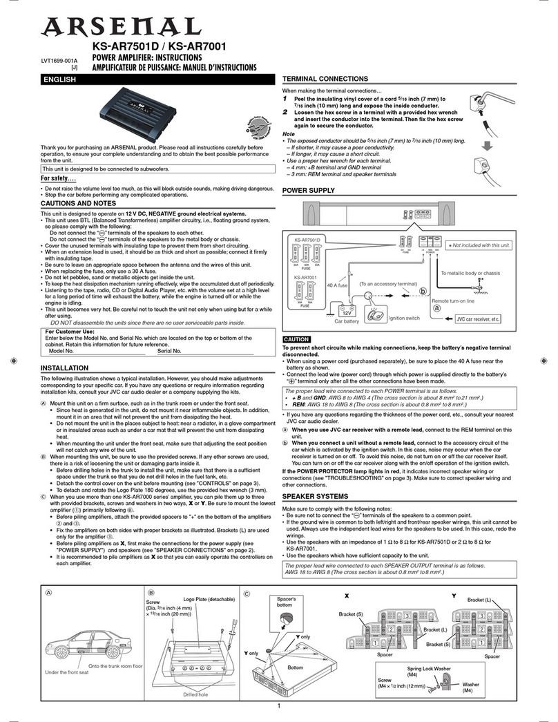 JVC ARSENAL KS-AR7501D User manual