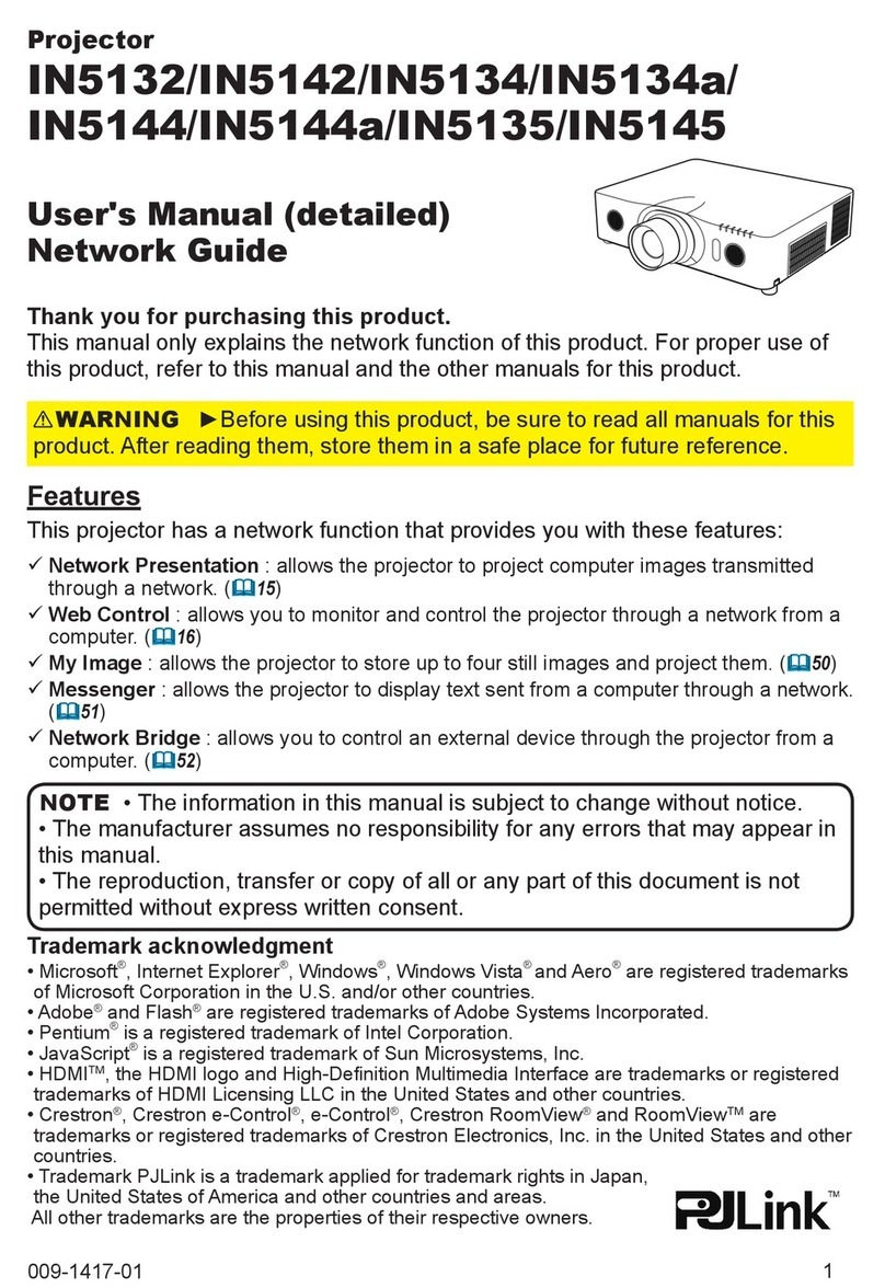 PJLink IN5132 Installation and maintenance instructions