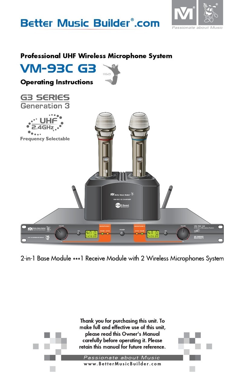 Better Music Builder VM-93C G3 Operating	 instruction