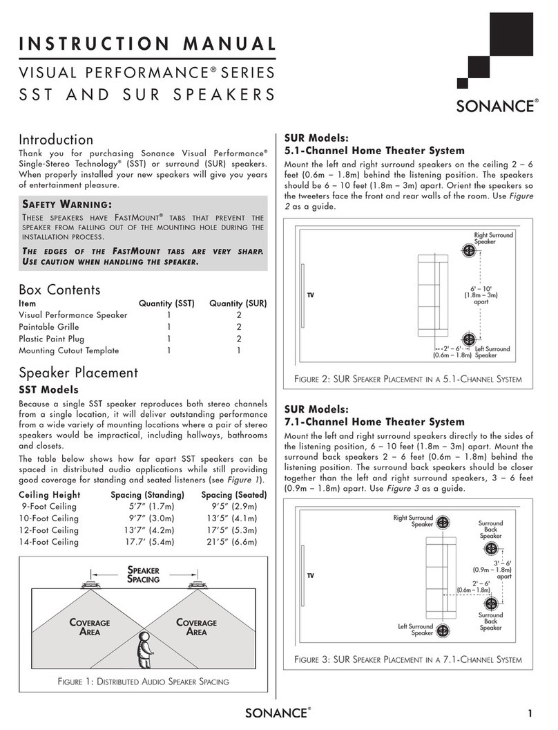 Sonance SST User manual