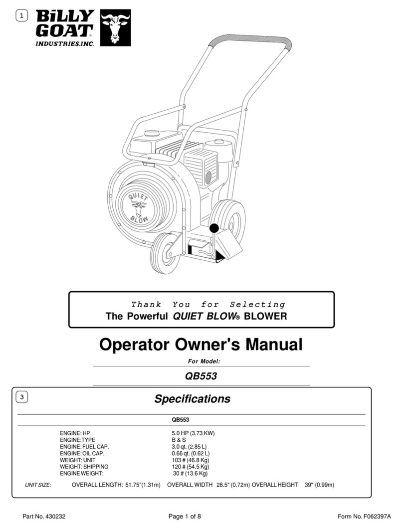 Billy Goat QUIET BLOW QB553 Operator owner's manual