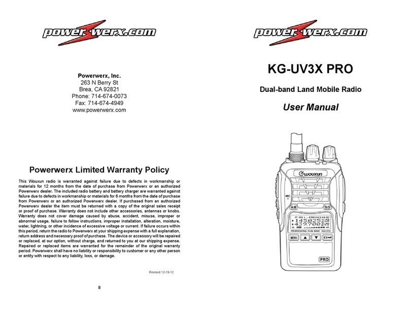 Powerwerx KG-UV3X PRO User manual