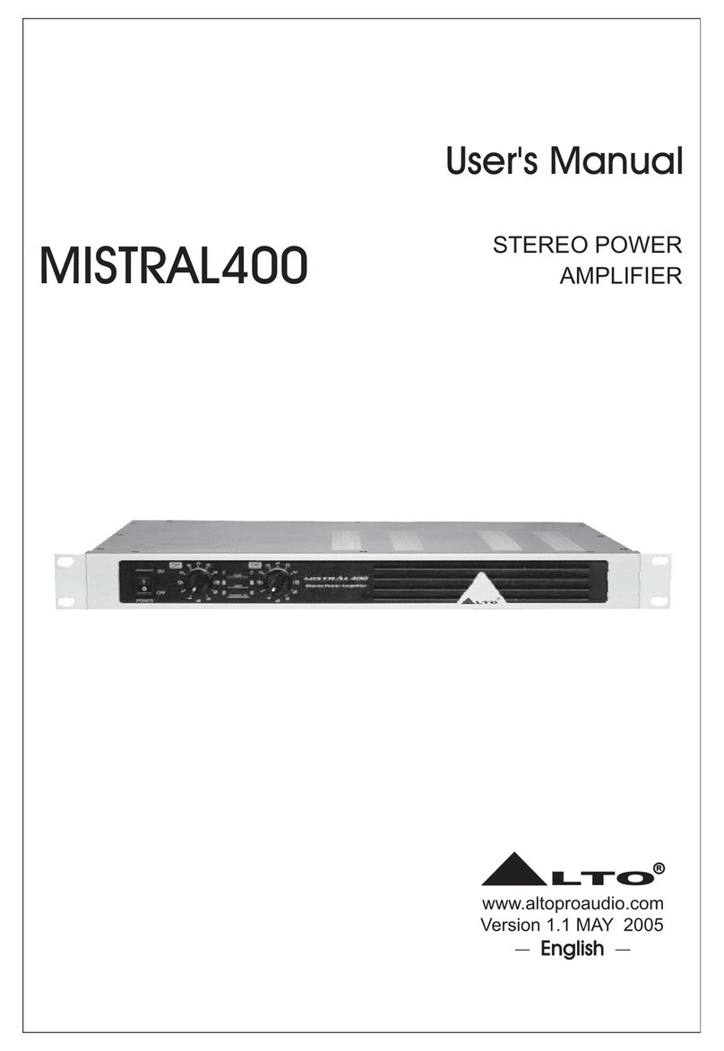 Alto MISTRAL400 User manual