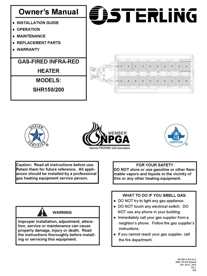 Sterling SHR150 owner's manual