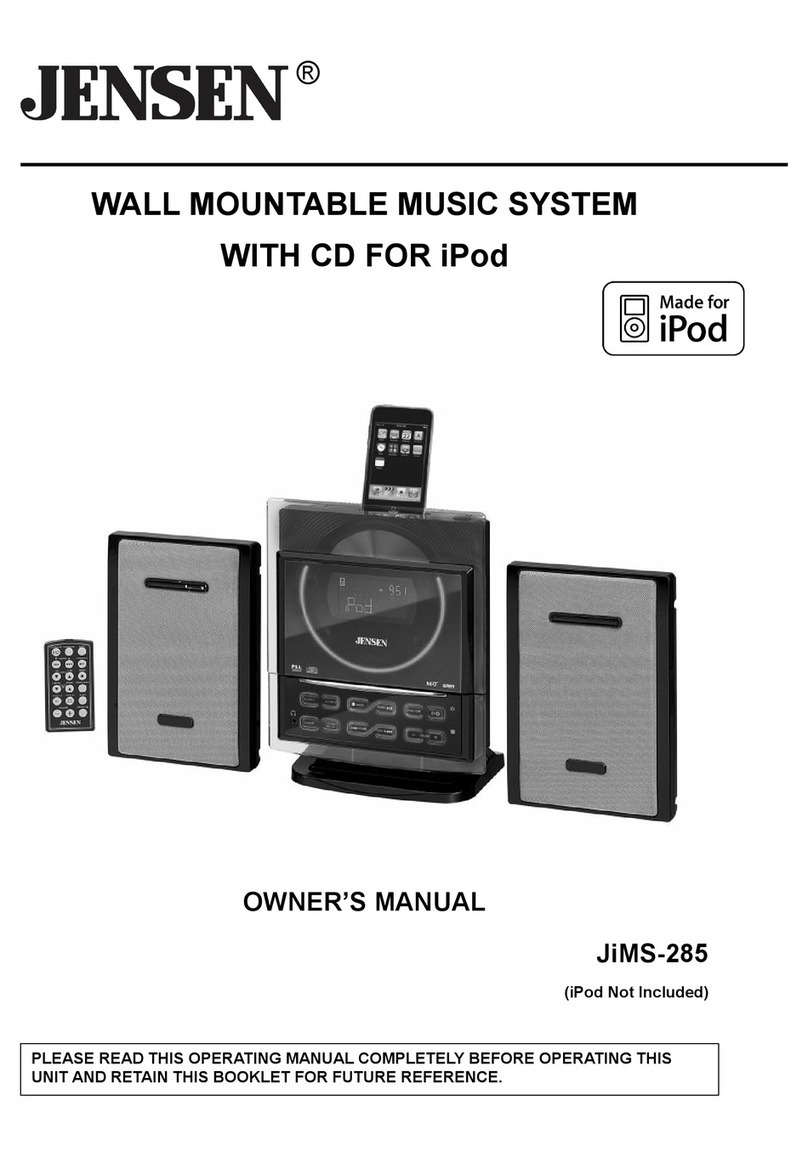 Jensen JIMS-285 User manual Jensen JIMS-285 User manual
