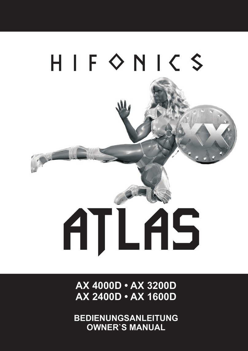 Hifonics Atlas AX4000D Ower's manual