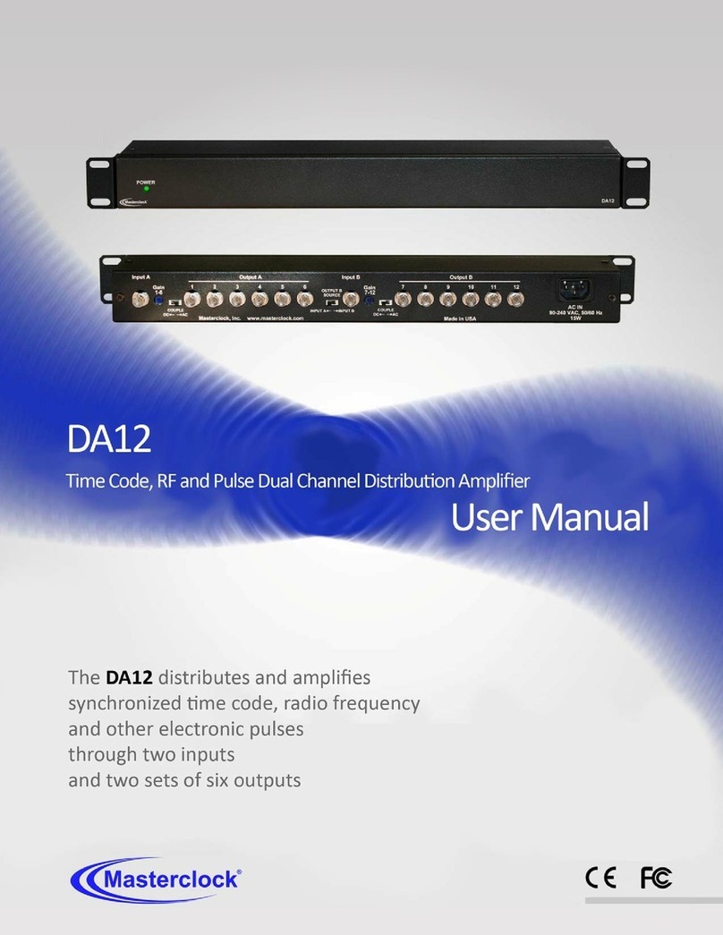 Masterclock DA12 user manual Masterclock DA12 user manual